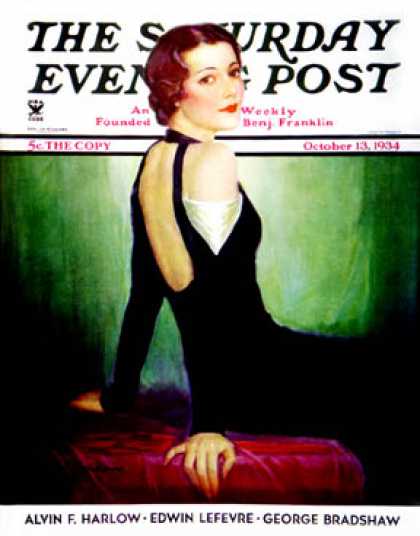 Saturday Evening Post - 1934-10-13: Svelte in Black (Charles W. Dennis)