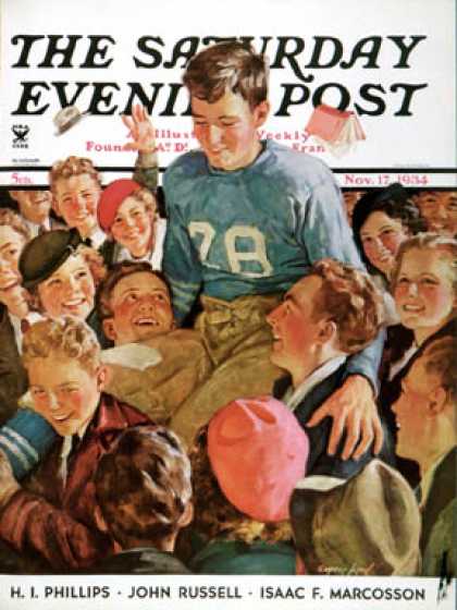 Saturday Evening Post - 1934-11-17: Football Hero (Eugene Iverd)