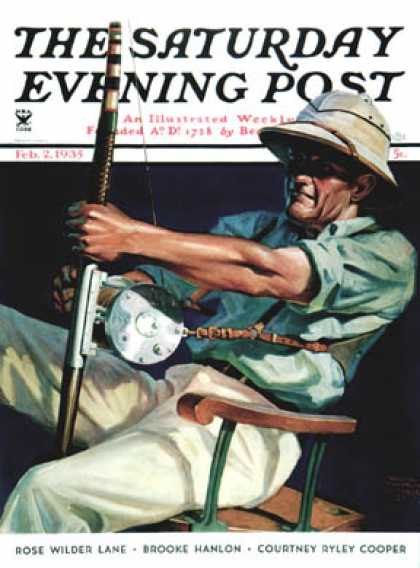 Saturday Evening Post - 1935-02-02: Deep Sea Fisherman (Edgar Franklin Wittmack)