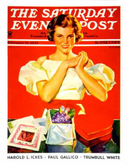 Saturday Evening Post - 1935-02-16: Valentine's gifts (F. Sands Bruner)