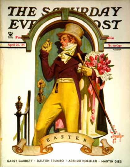 Saturday Evening Post - 1935-04-20: Easter Bouquet (J.C. Leyendecker)