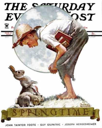 Saturday Evening Post - 1935-04-27: "Springtime, 1935" (Norman Rockwell)
