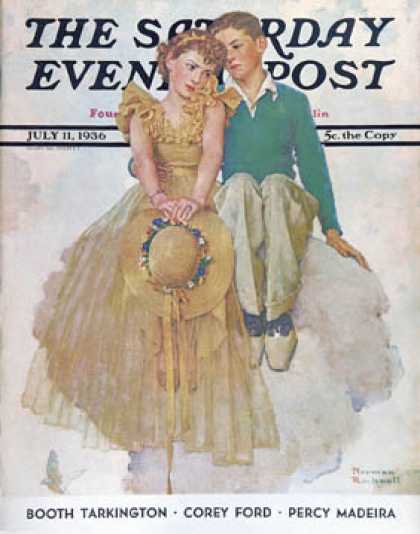 Saturday Evening Post - 1936-07-11: "On Top of the World" (Norman Rockwell)