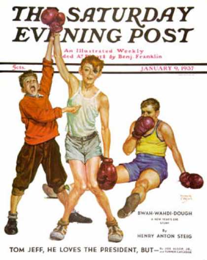 Saturday Evening Post - 1937-01-09: Boxing Champ (Monte Crews)