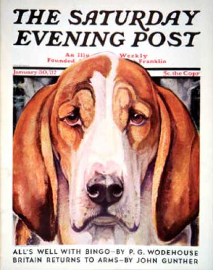 Saturday Evening Post - 1937-01-30: You Ain't Nothing But a Hounddog (Paul Bransom)