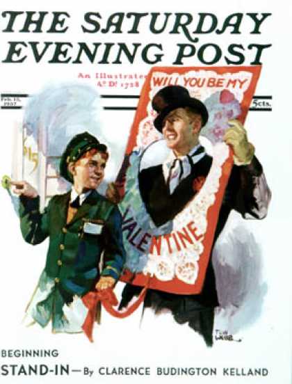 Saturday Evening Post - 1937-02-13: Giant Valentine (Tom Webb)