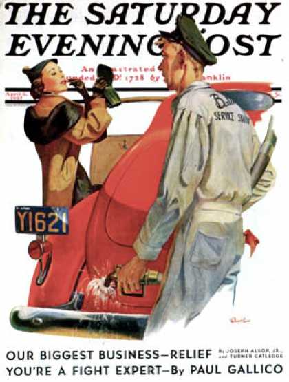 Saturday Evening Post - 1937-04-03: Fill'er Up (McCauley Conner)
