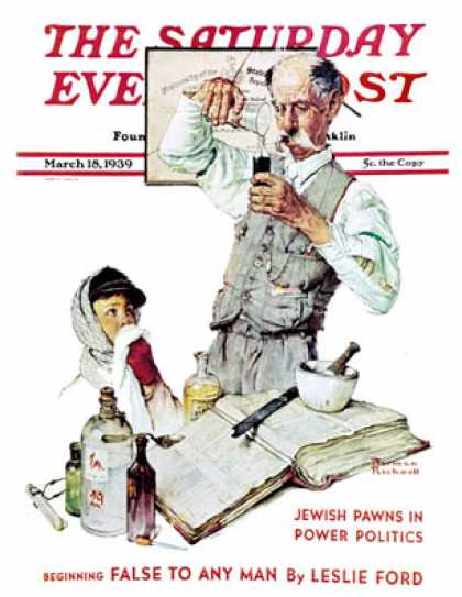 Saturday Evening Post - 1939-03-18: "Pharmacist" (Norman Rockwell)