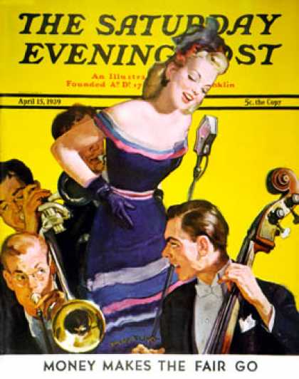 Saturday Evening Post - 1939-04-15: Big Band and Songstress (Emery Clarke)