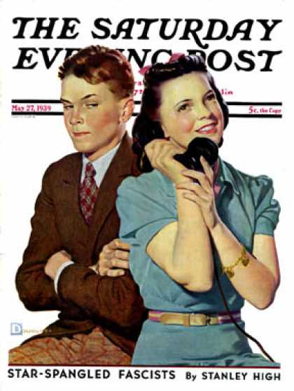 Saturday Evening Post - 1939-05-27: Phone Call from Another Suitor (Douglas Crockwell)