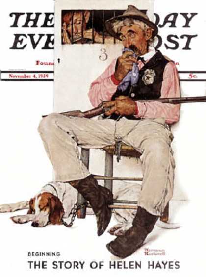 Saturday Evening Post - 1939-11-04: "Sheriff and Prisoner" (Norman Rockwell)