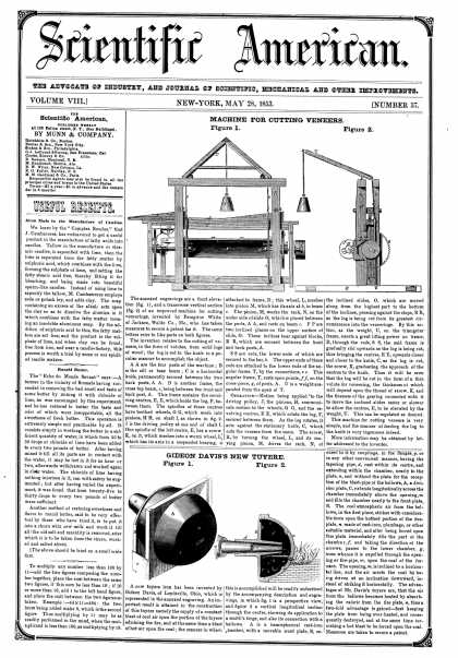 Scientific American - March 28, 1853 (vol. 8, #37)
