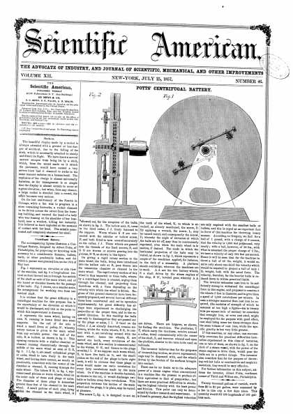 Scientific American - July 25, 1857 (vol. 12, #46)