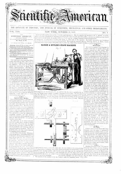Scientific American - Oct 31, 1857 (vol. 13, #8)