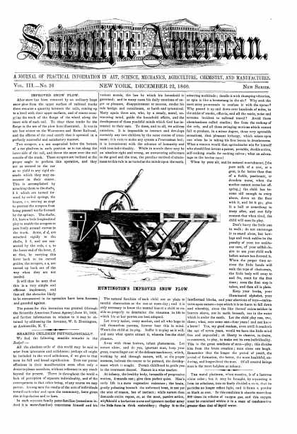 Scientific American - Dec 22, 1860 (vol. 3, #26)