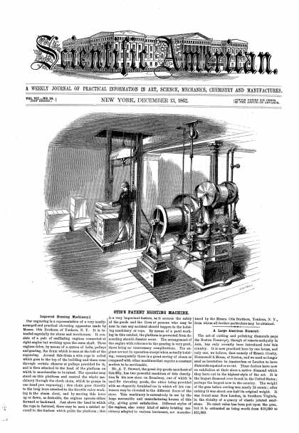 Scientific American - Dec 13, 1862 (vol. 7, #24)