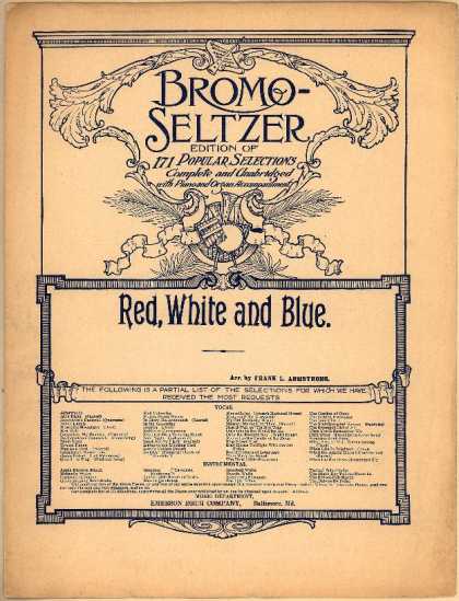 Sheet Music - Red, white and blue