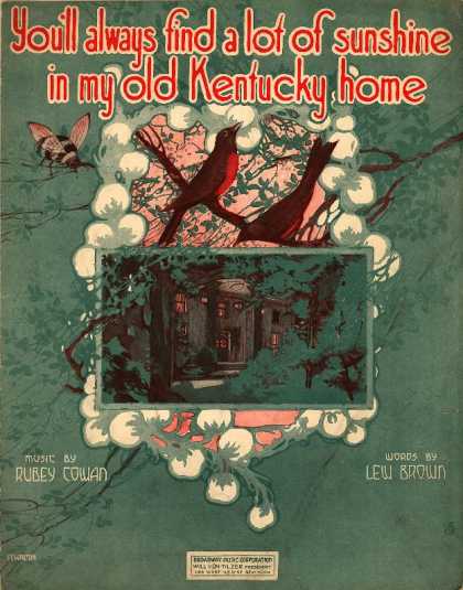 Sheet Music - You'll always find a lot of sunshine in my old Kentucky home