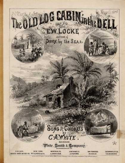 Sheet Music - The old log cabin in the dell