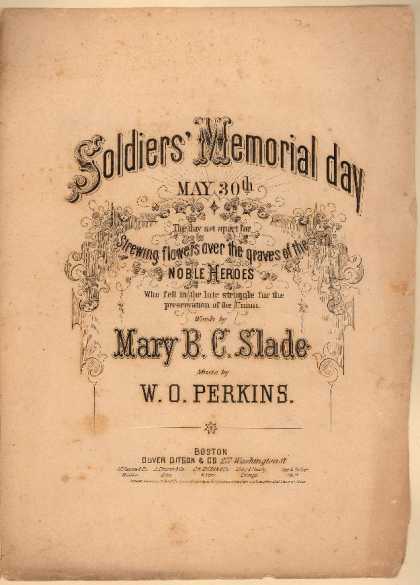 Sheet Music - Soldier's memorial day