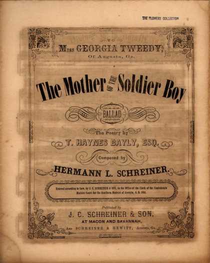 Sheet Music - The mother of the soldier boy