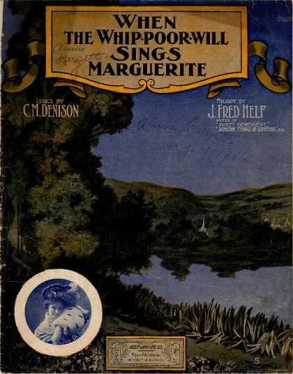 Sheet Music - When the whippoorwill sings Marguerite