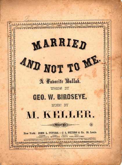 Sheet Music - Married and not to me