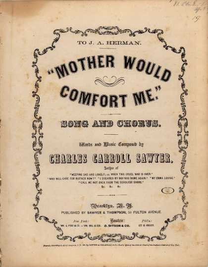Sheet Music - Mother would comfort me