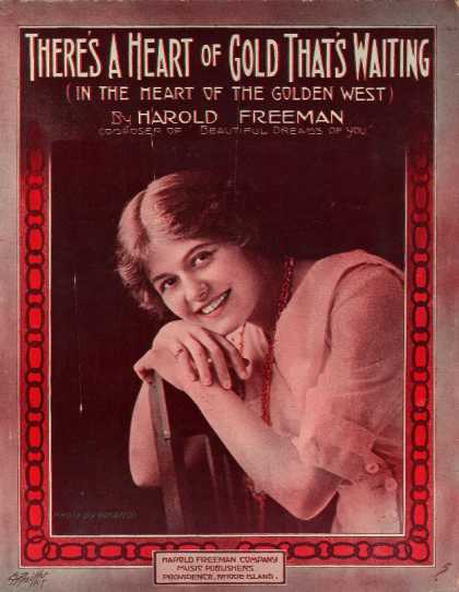 Sheet Music - There's a heart of gold that's waiting (in the heart of the golden west)