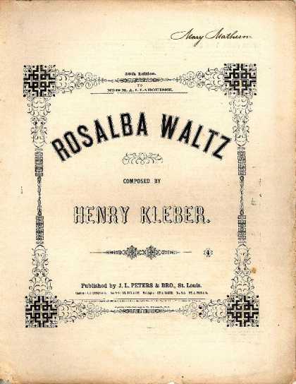 Sheet Music - Rosalba waltz