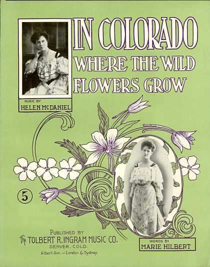 Sheet Music - In Colorado where the wild flowers grow