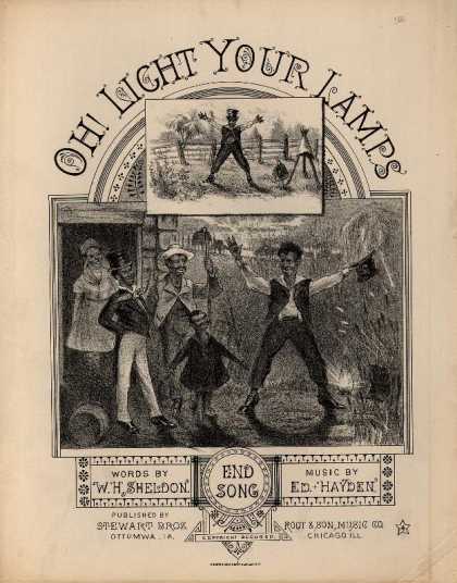 Sheet Music - Oh! light your lamps; End song
