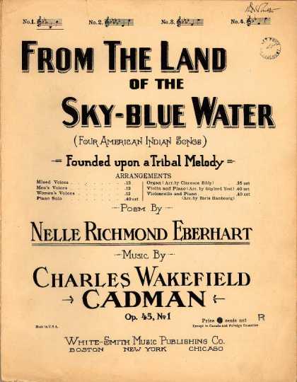 Sheet Music - From the land of the sky-blue water; Op. 45, no. 1; Four American Indian songs