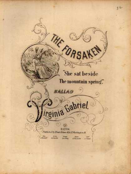 Sheet Music - The Forsaken; She sat beside the mountain spring