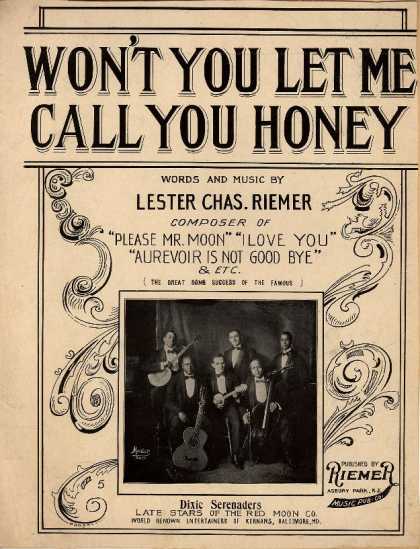 Sheet Music - Won't you let me call you honey