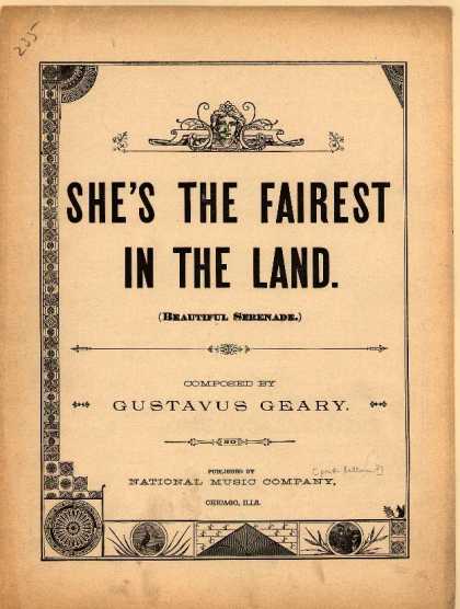 Sheet Music - She's the fairest in the land
