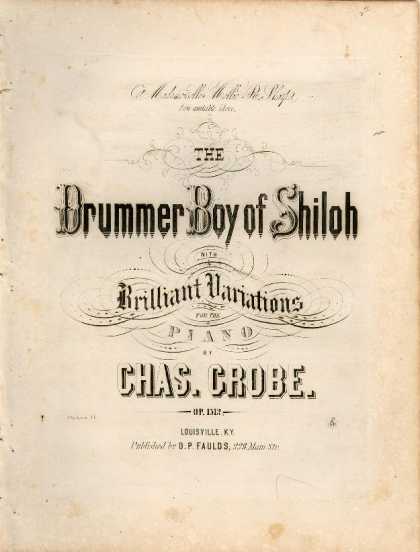 Sheet Music - The drummer boy of Shiloh with brilliant variations; Op.1512