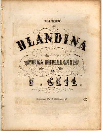 Sheet Music - Blandina; Polka brilliante