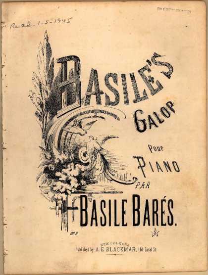 Sheet Music - Basile's galop; Op. 9