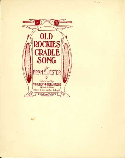 Sheet Music - Old Rockies cradle song