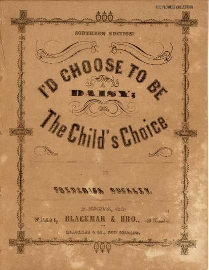 Sheet Music - I'd choose to be a daisy; The child's choice