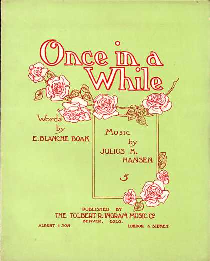 Sheet Music - Once in a while