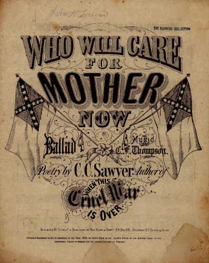 Sheet Music - Who will care for mother now?