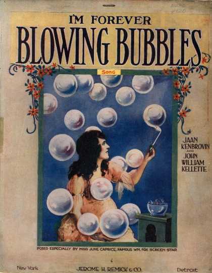 Sheet Music - I'm forever blowing bubbles