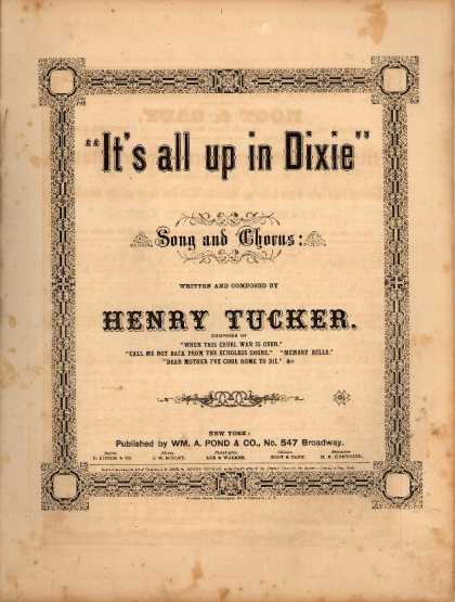 Sheet Music - It's all up in Dixie