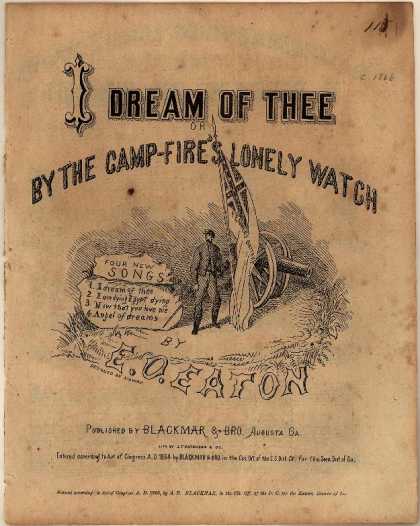 Sheet Music - I dream of thee; By the camp-fire's lonely watch