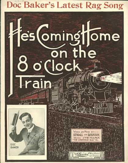 Sheet Music - He's coming home on the 8 o'clock train