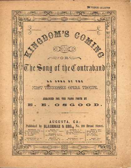 Sheet Music - Kingdom's coming; The song of the contraband