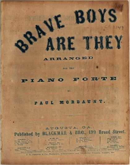 Sheet Music - Brave boys are they