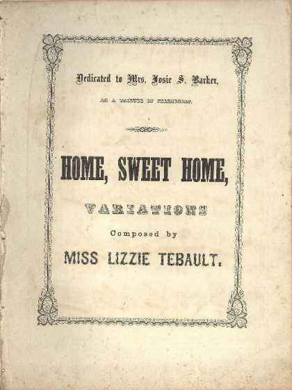 Sheet Music - Home sweet home variations